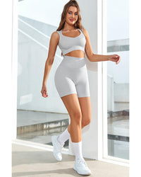 Thumbnail for Azura Exchange Ribbed Sleeveless Gym Top with Joint Straps - L