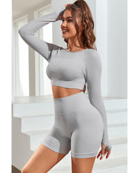 Thumbnail for Azura Exchange Seamless Long Sleeve Crop Top - L