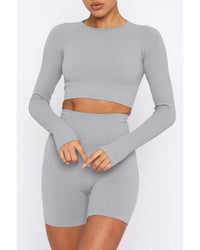 Thumbnail for Azura Exchange Seamless Long Sleeve Crop Top - L