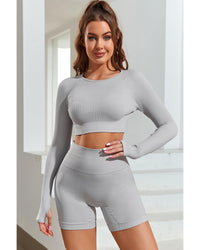 Thumbnail for Azura Exchange Seamless Long Sleeve Crop Top - L