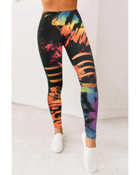 Thumbnail for Azura Exchange Tie Dye Hollow Out Fitness Leggings - L