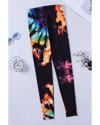 Thumbnail for Azura Exchange Tie Dye Hollow Out Fitness Leggings - L