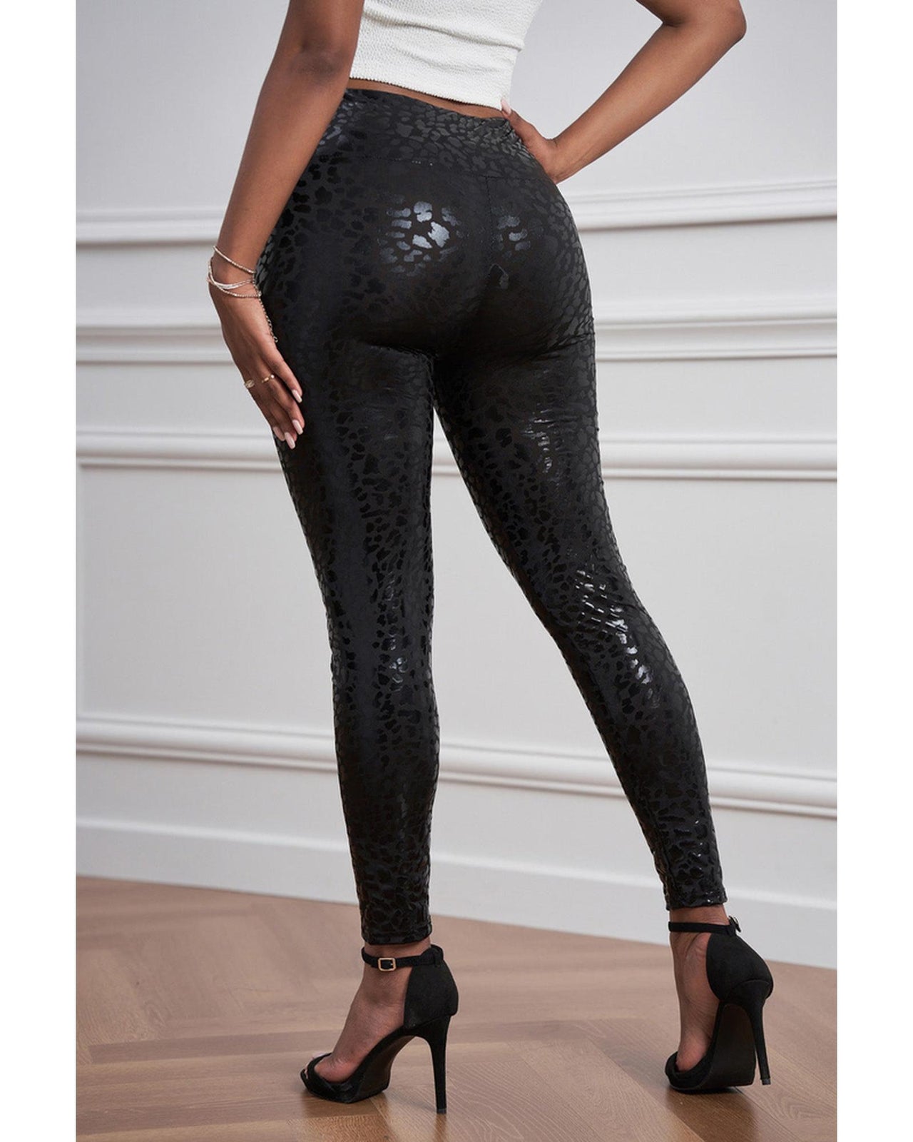 Azura Exchange Leopard Textured Leggings - XL