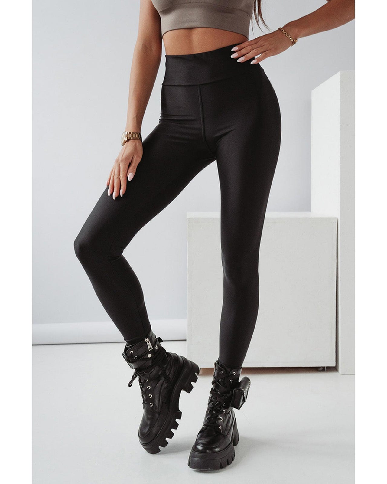 Azura Exchange Tummy Control High Waist Leggings - L