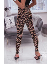 Thumbnail for Azura Exchange Vintage High Waist Leopard Leggings - L