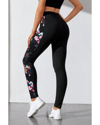 Thumbnail for Azura Exchange Floral Patch High Waist Leggings - L