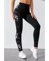 Thumbnail for Azura Exchange Floral Patch High Waist Leggings - L