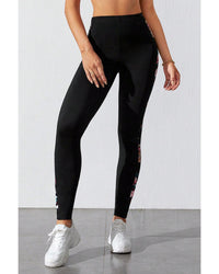 Thumbnail for Azura Exchange Floral Patch High Waist Leggings - L