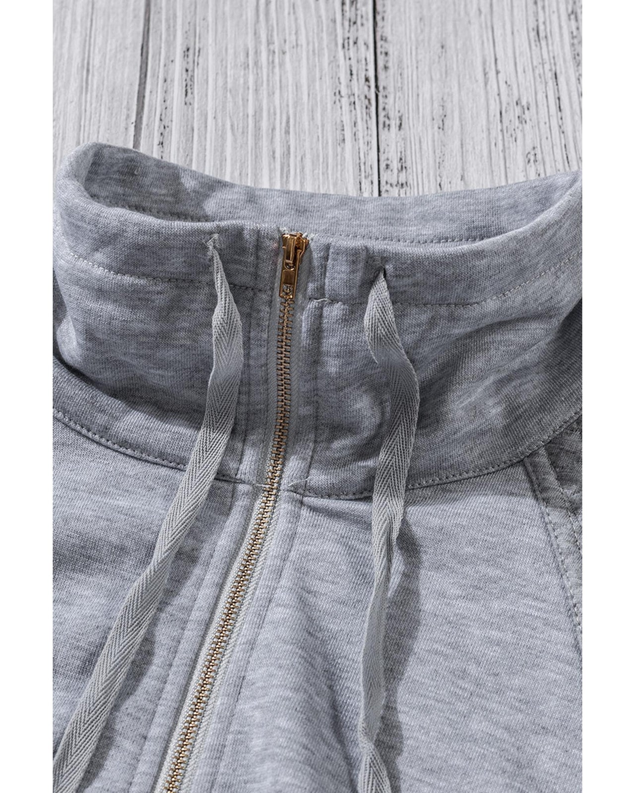 Azura Exchange Quilted Half Zipper Sweatshirt - M