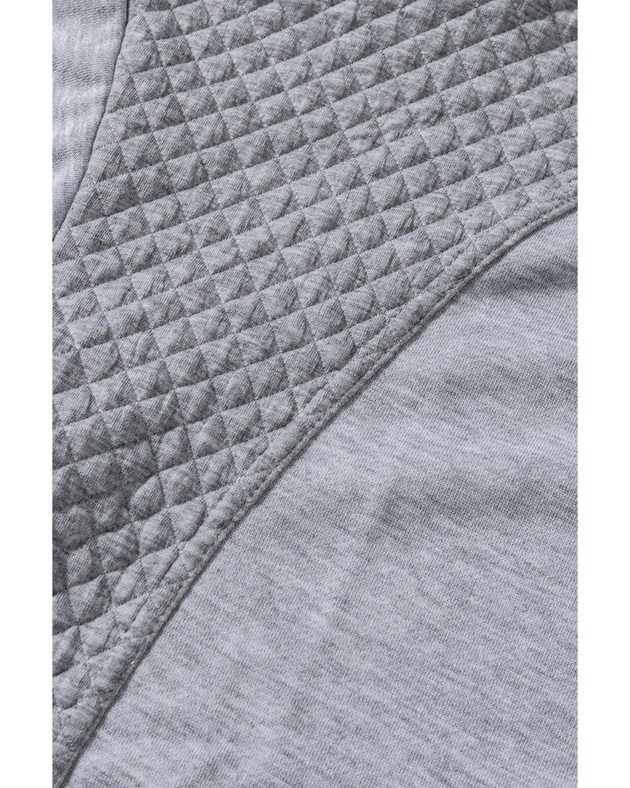 Azura Exchange Quilted Half Zipper Sweatshirt - M