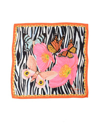 Thumbnail for Red Zebra Silk Scarf - One Size