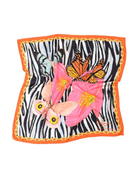 Thumbnail for Red Zebra Silk Scarf - One Size