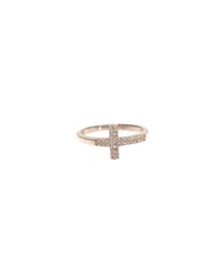 Thumbnail for NIALAYA 925 Silver CZ Cross Ring 49 EU Women