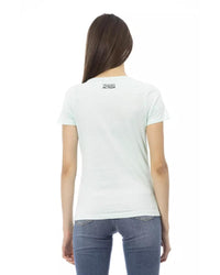 Thumbnail for Short Sleeve T-shirt with Round Neck and Front Print M Women