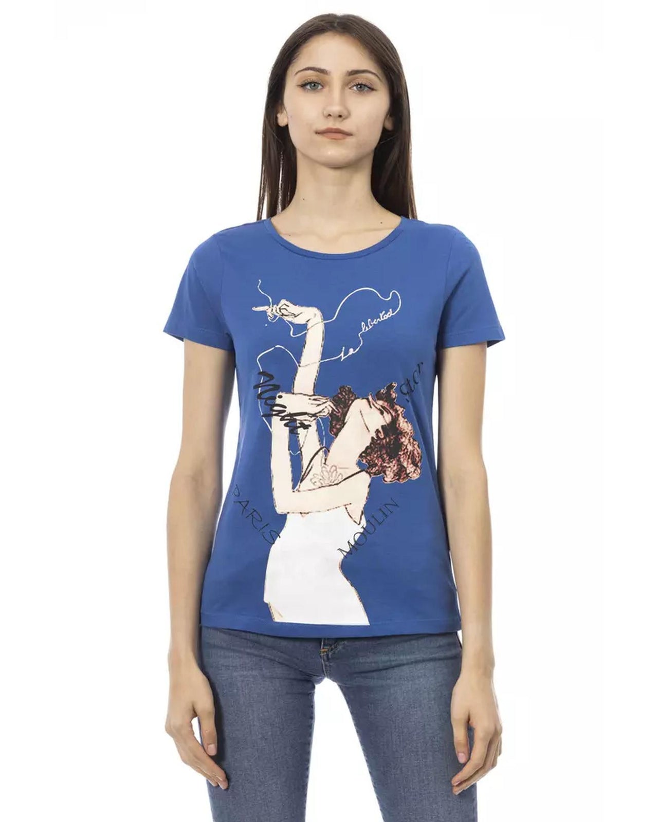 Short Sleeve T-shirt with Front Print S Women