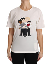 Thumbnail for DOLCE & GABBANA Figure Family Silk T-Shirt 40 IT Women