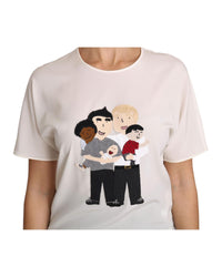 Thumbnail for DOLCE & GABBANA Figure Family Silk T-Shirt 40 IT Women