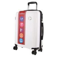 Thumbnail for Milleni Hardshell Cabin Luggage Bag Travel Carry On Suitcase 54cm (39L) - White