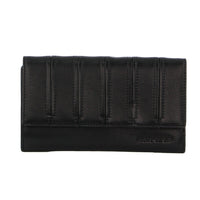 Thumbnail for Pierre Cardin Womens Leather Tri-Fold Wallet RFID in Black