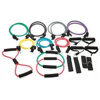 Thumbnail for 19PC Resistance Exercise Fitness Bands Tubes Kit Yoga Set