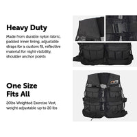 Thumbnail for 20LBS Weighted Weight Gym Exercise Training Sport Vest