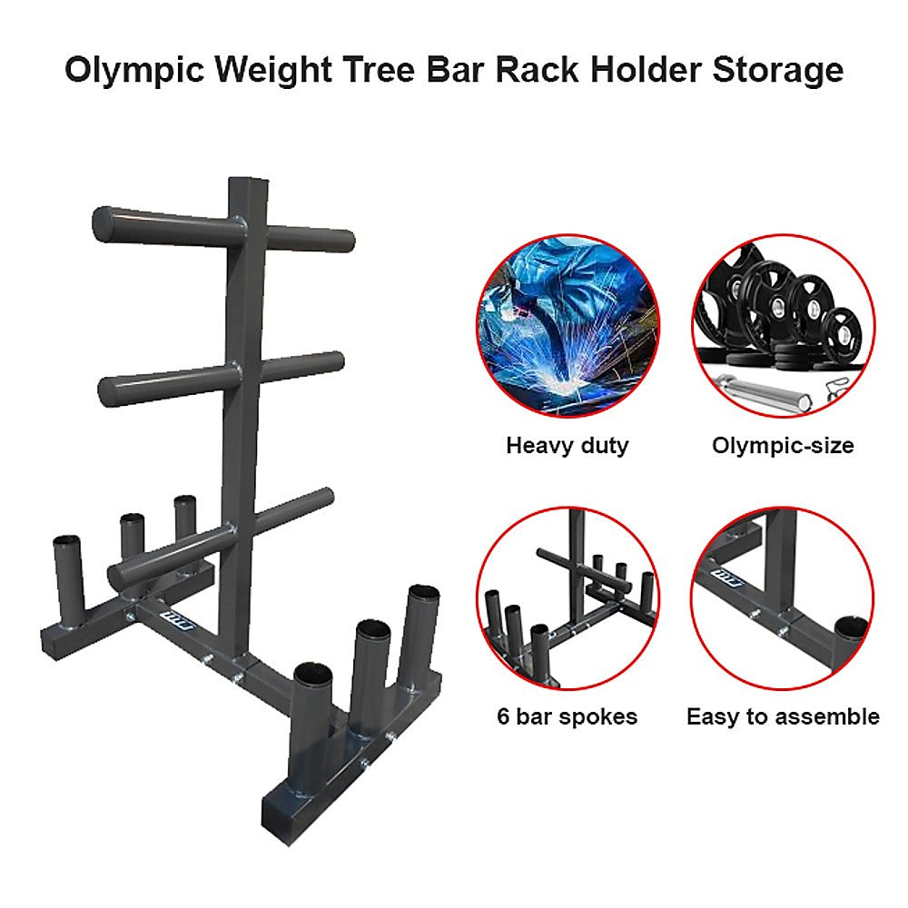 Olympic Weight Tree Bar Rack Holder Storage