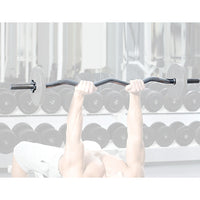 Thumbnail for Curl Bar Barbell Heavy Duty EZ with Spinlock Collars