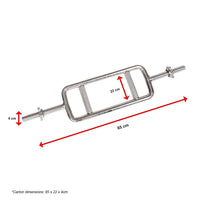 Thumbnail for Chrome Tricep Bar Barbell Heavy Duty with Spinlock Collars