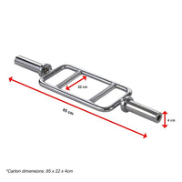 Thumbnail for Chrome Olympic Tricep Bar Barbell Heavy Duty with Spring Collars