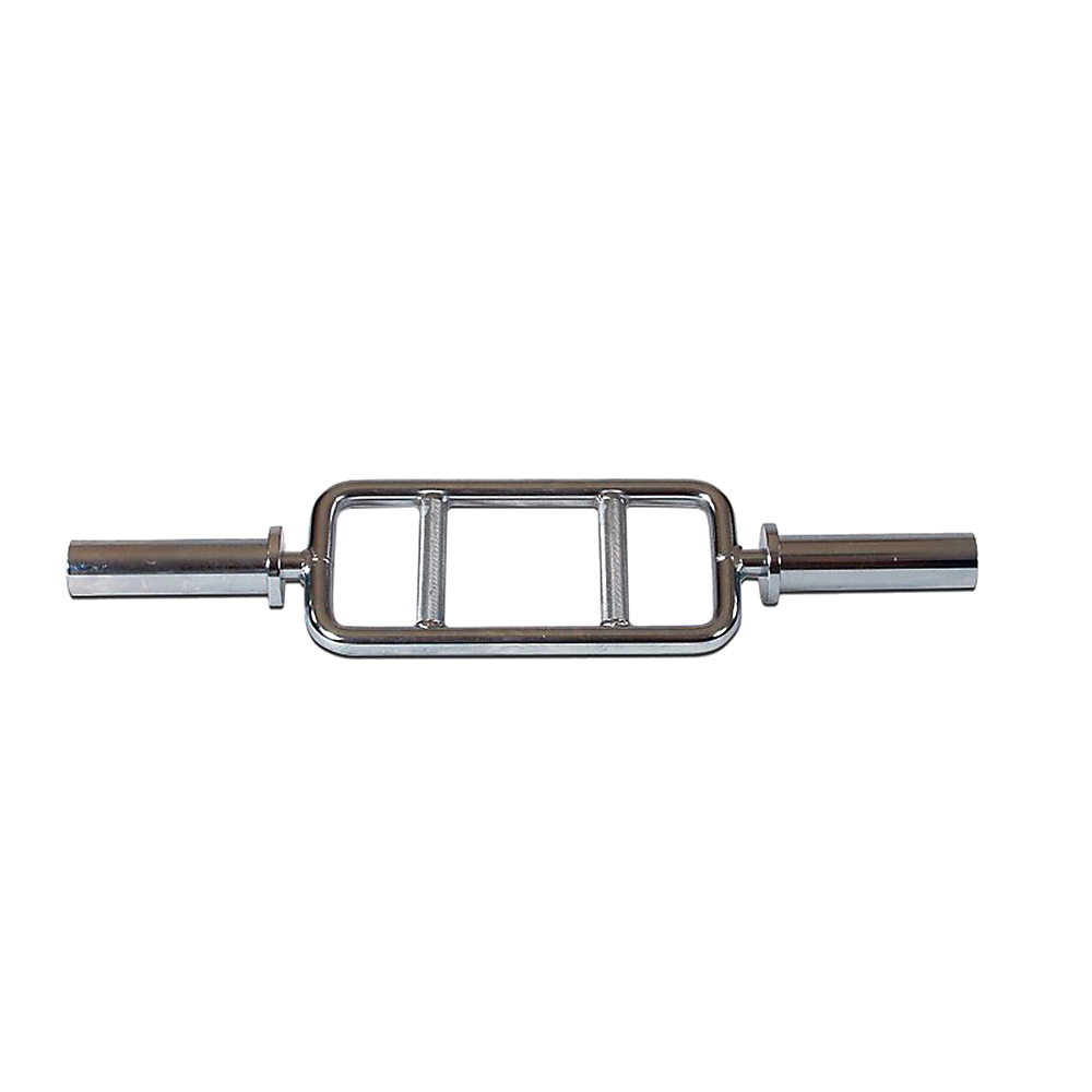 Chrome Olympic Tricep Bar Barbell Heavy Duty with Spring Collars