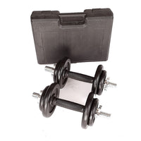 Thumbnail for 20kg Black Dumbbell Set with Carrying Case