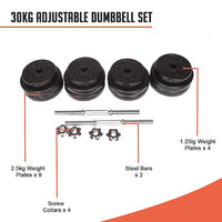 Thumbnail for 30KG Adjustable Dumbbell Set