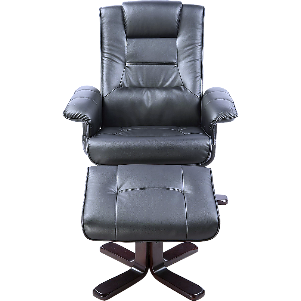 PU Leather Massage Chair Recliner Ottoman Lounge Remote