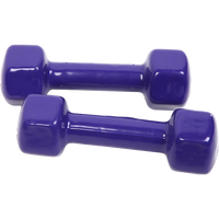 Thumbnail for 2kg Dumbbells Pair PVC Hand Weights Rubber Coated