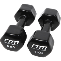 Thumbnail for 5kg Dumbbells Pair PVC Hand Weights Rubber Coated