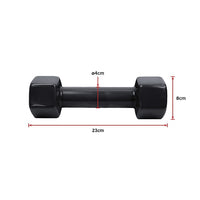 Thumbnail for 5kg Dumbbells Pair PVC Hand Weights Rubber Coated