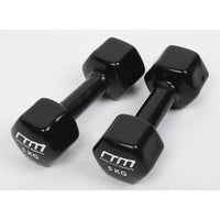 Thumbnail for 5kg Dumbbells Pair PVC Hand Weights Rubber Coated