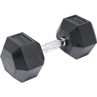 Thumbnail for 20KG Commercial Rubber Hex Dumbbell Gym Weight