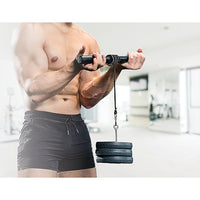 Thumbnail for Forearm Wrist Grip Strength Roller Exercise Bar Home Gym Training