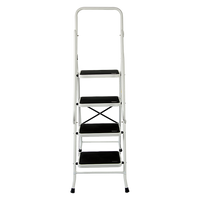 Thumbnail for Foldable Non Slip 4 Step Steel Ladder