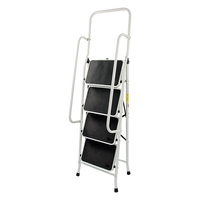 Thumbnail for Foldable Non Slip 4 Step Steel Ladder