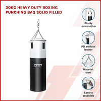 Thumbnail for 30kg Heavy Duty Boxing Punching Bag Solid Filled