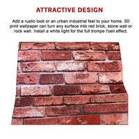 Thumbnail for 10m 3D Red Brick Print Theme Wallpaper