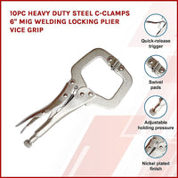 Thumbnail for 10pc Heavy Duty Steel C-Clamps 6