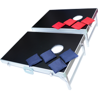 Thumbnail for Bean Bag Toss Cornhole Game Set Aluminium Frame Portable Design