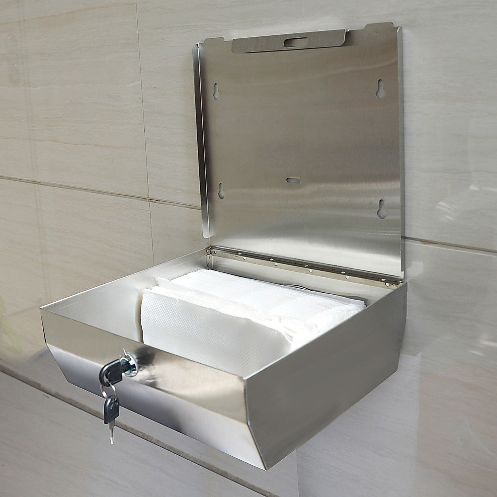 304 Stainless Steel Hand Paper Towel Dispenser Holder Toilet Heavy Duty