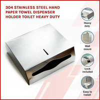 Thumbnail for 304 Stainless Steel Hand Paper Towel Dispenser Holder Toilet Heavy Duty