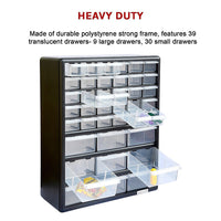 Thumbnail for Storage Cabinet Drawers 39 Plastic Tool Box Containers Organiser Cupboard