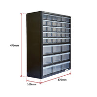 Thumbnail for Storage Cabinet Drawers 39 Plastic Tool Box Containers Organiser Cupboard