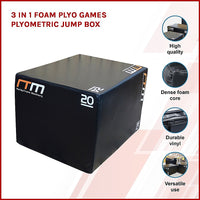 Thumbnail for 3 IN 1 Foam Plyo Games Plyometric Jump Box